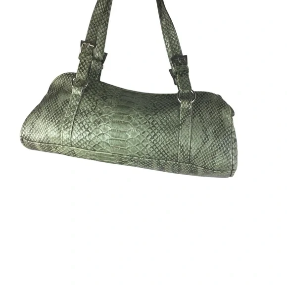 Bisou Bisou Elegant Green Snake Print Women's Bag - Picture 2 of 6